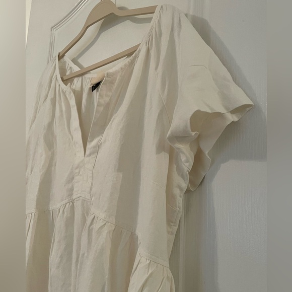 White Line Popover Dress - Picture 2 of 12
